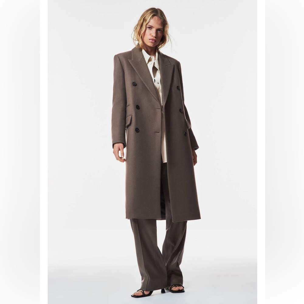Menswear style oversized coat